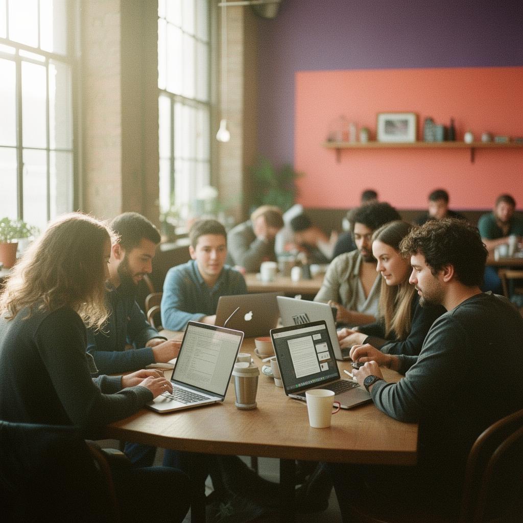 Lovable London builders meetup at a sunlit café